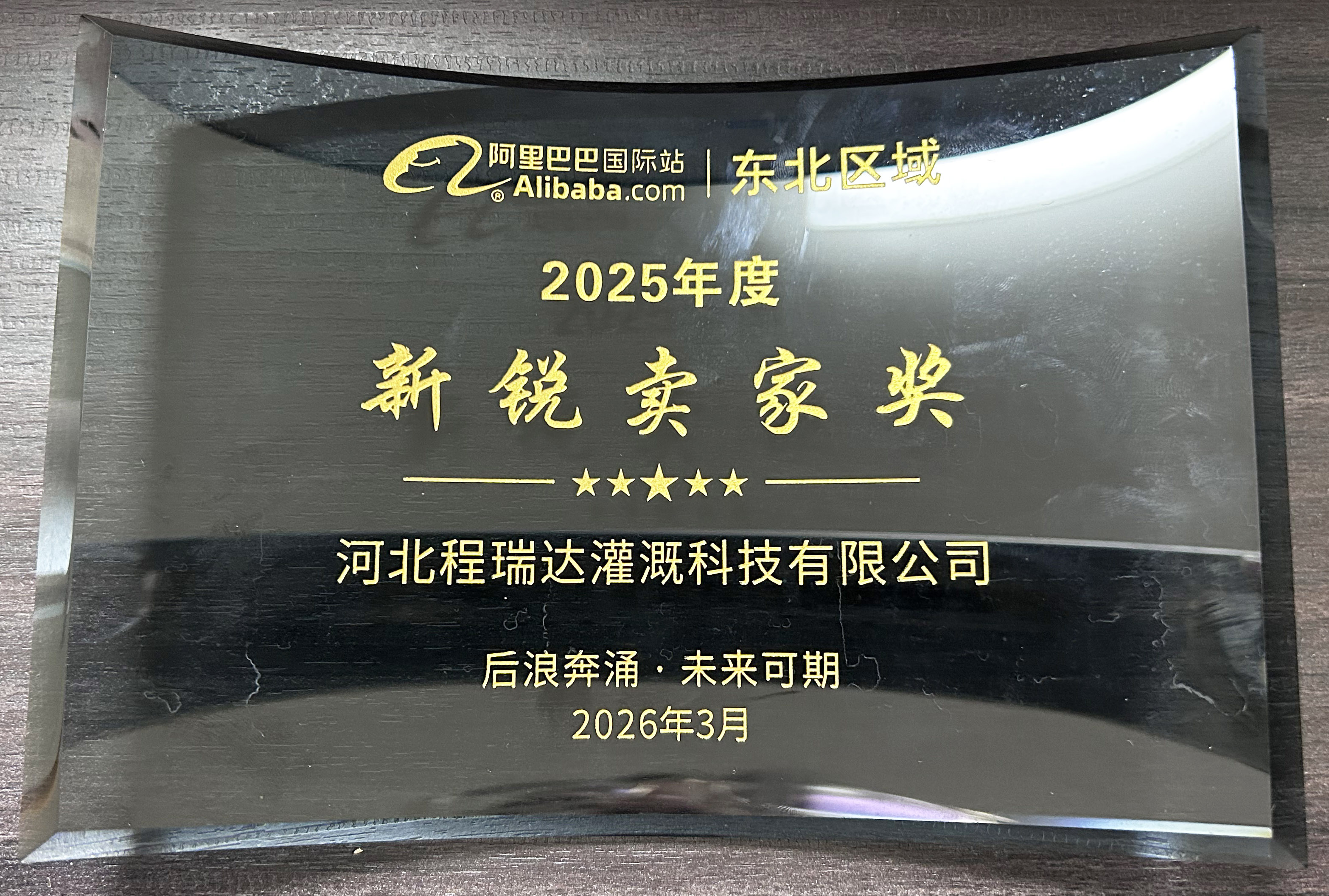 程瑞达灌溉 | 荣获阿里国际站新锐卖家奖